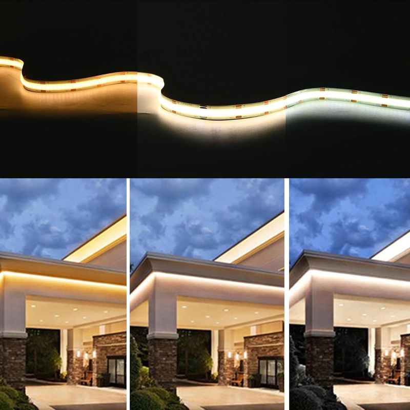 560LEDs COB LED Strip 90 CRI CCT Flexible COB 3M avec adaptateur et mini contrôleur RF