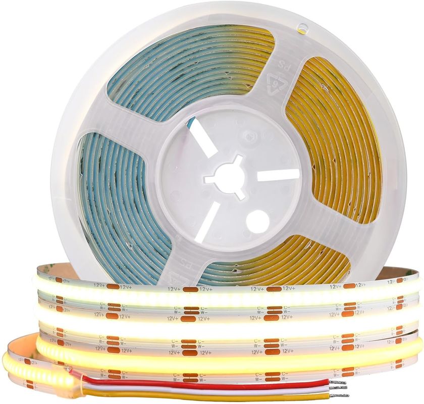 560LEDs COB LED Strip 90 CRI CCT Flexible COB 3M avec adaptateur et mini contrôleur RF