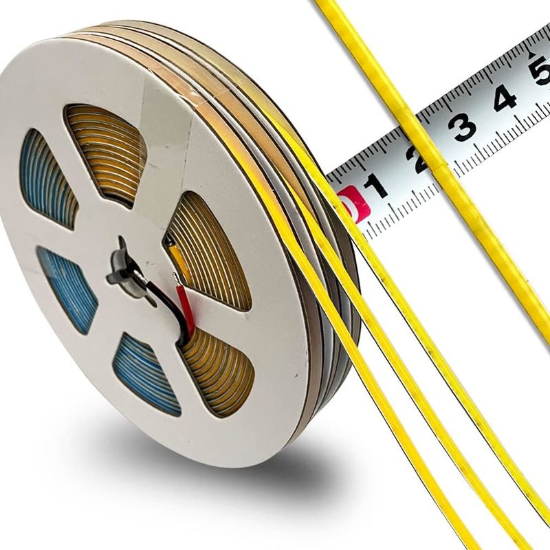 Largeur de 3 mm Super étroite bande COB LED 400Leds / m Bleu glacé 5m Durée de vie plus longue Éclairage personnalisé