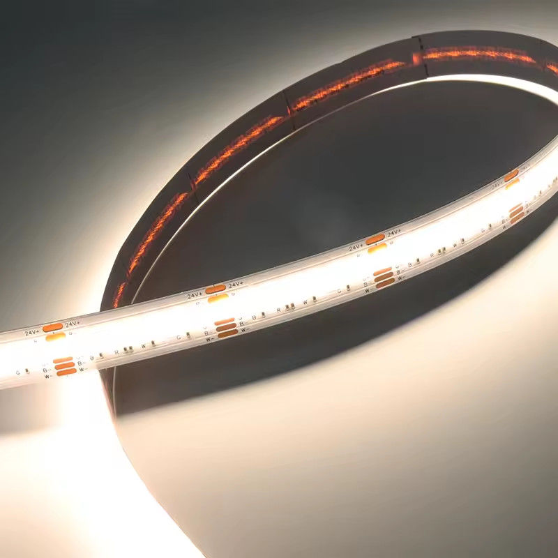 Super luminosité bande LED COB RGB 12 mm couleur multiple 120 degrés super large 1080 LED/m COB bande lumineuse pleine couleur