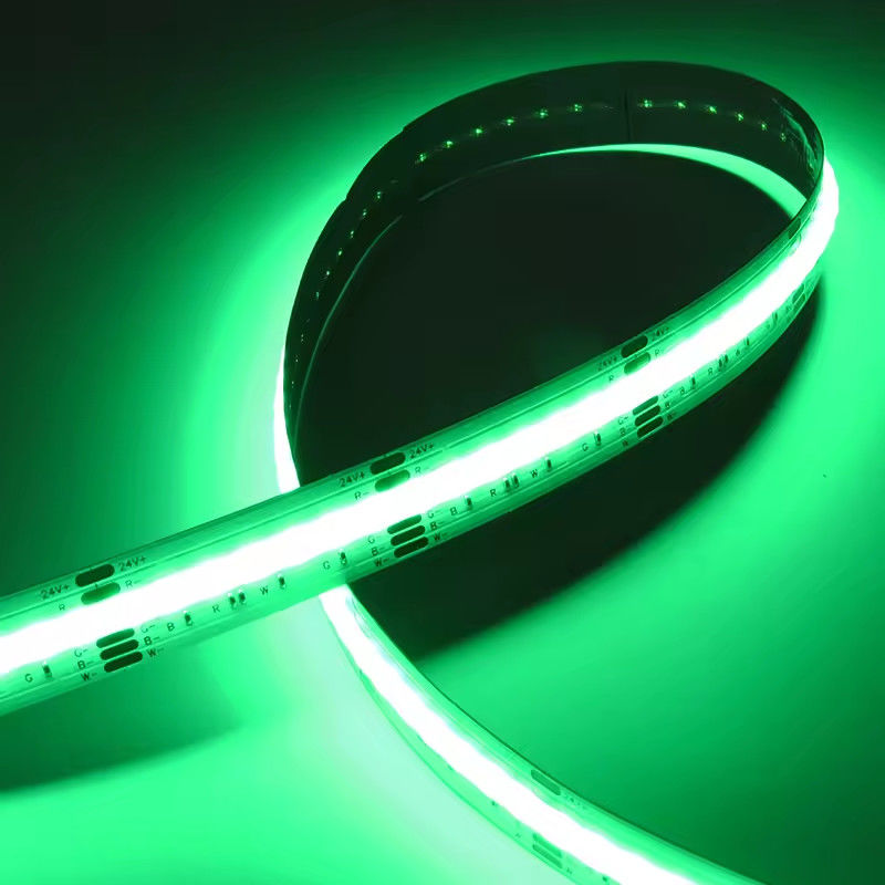 Super luminosité bande LED COB RGB 12 mm couleur multiple 120 degrés super large 1080 LED/m COB bande lumineuse pleine couleur
