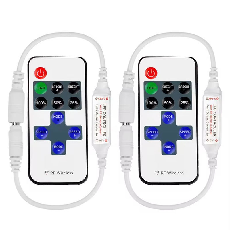 Meilleur vendeur Mini contrôleur LED 11 touches 5V 12V 24V Contrôleur mono couleur RF sans fil Touche à distance luminosité LED atténuateur