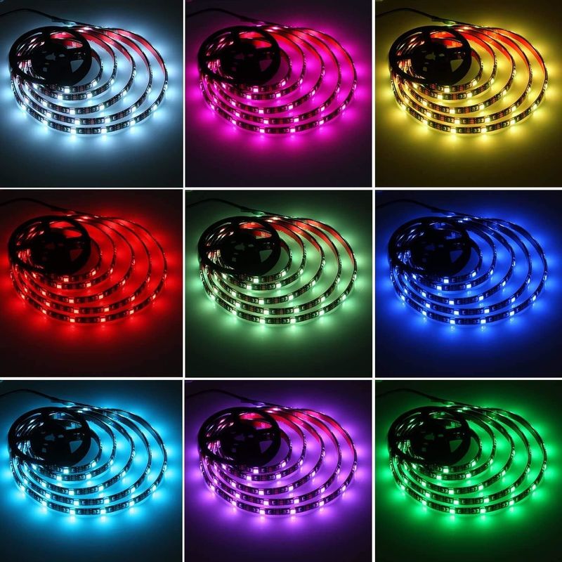Dimmable SMD Flexible RGB LED Strip 60 leds/m DC12V Entrée pour une ambiance colorée