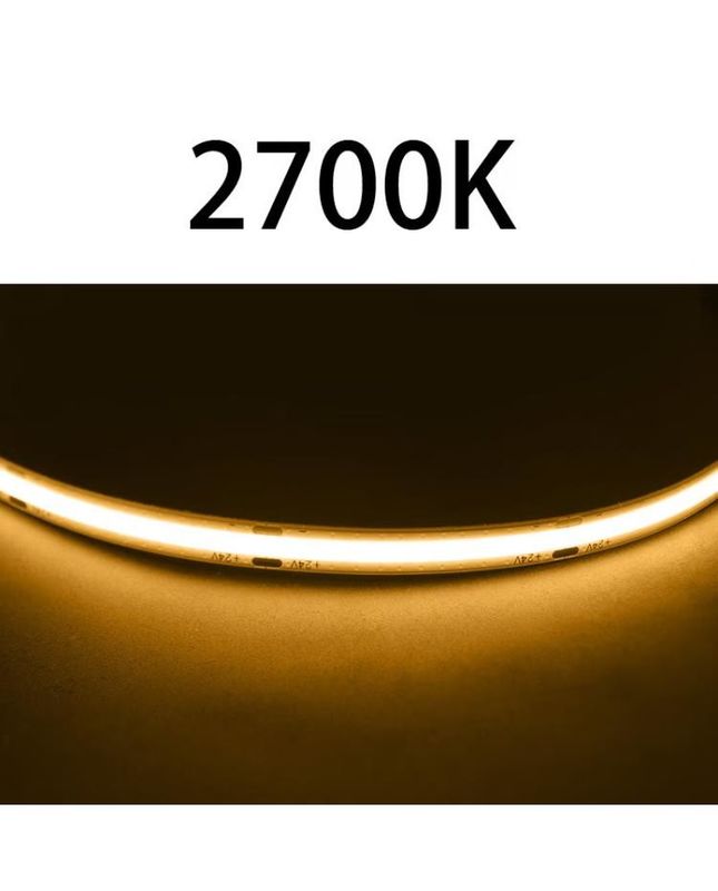 Lumières haute IRC DC24V COB480 5m/roll RA90 bande de cob pour la décoration intérieure extérieure bande de COB à profil étanche