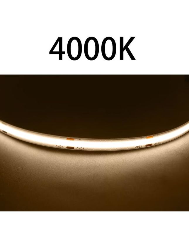 Lumières haute IRC DC24V COB480 5m/roll RA90 bande de cob pour la décoration intérieure extérieure bande de COB à profil étanche
