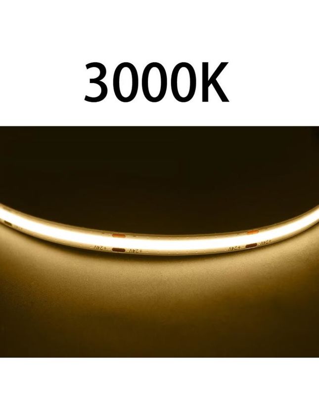 Lumières haute IRC DC24V COB480 5m/roll RA90 bande de cob pour la décoration intérieure extérieure bande de COB à profil étanche