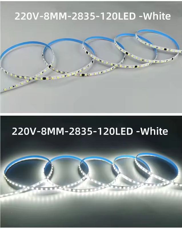 Lumières à bande LED à haute tension intérieure étanche 230v 220v chaude blanche 3000k 4200k 6500k LED Light Strip
