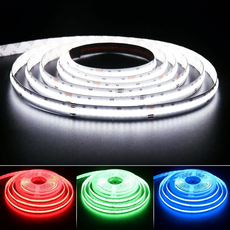 784 LED/m Puce RGBW COB LED Strips Dimmable de -20°C à 60°C Tension d'entrée en courant continu 24V