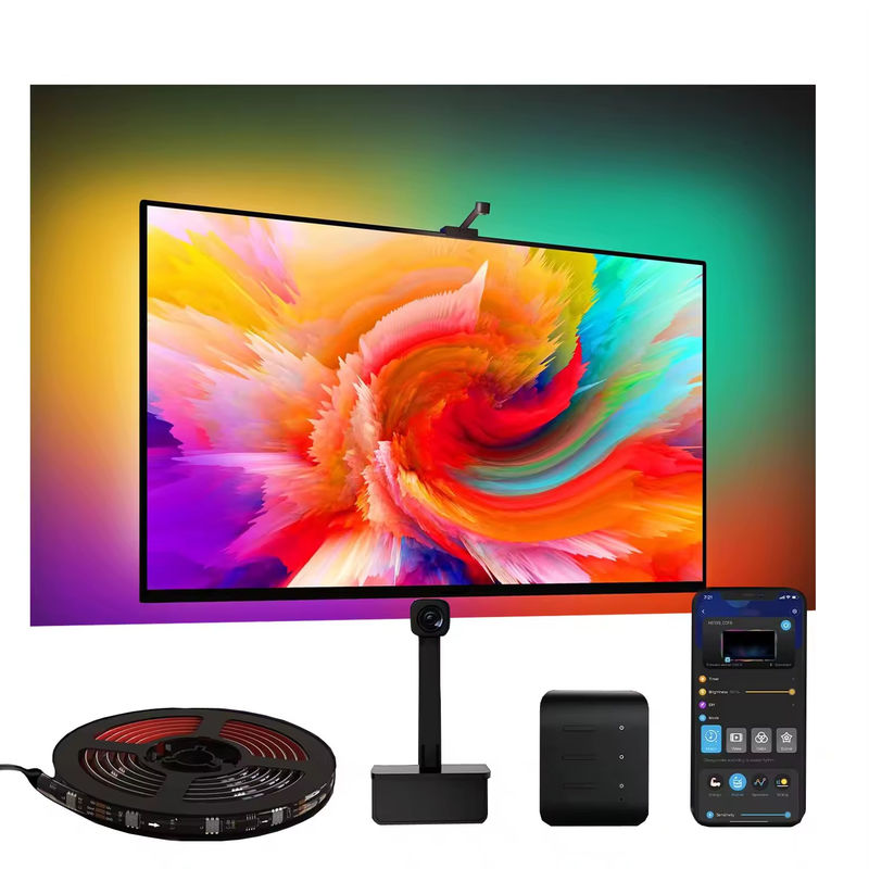 65 à 75 pouces Alexa Google Home Ambient Smart App Wifi Immersion TV Rétroviseurs avec caméra RGBIC