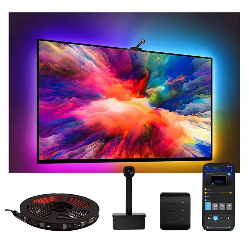65 à 75 pouces Alexa Google Home Ambient Smart App Wifi Immersion TV Rétroviseurs avec caméra RGBIC