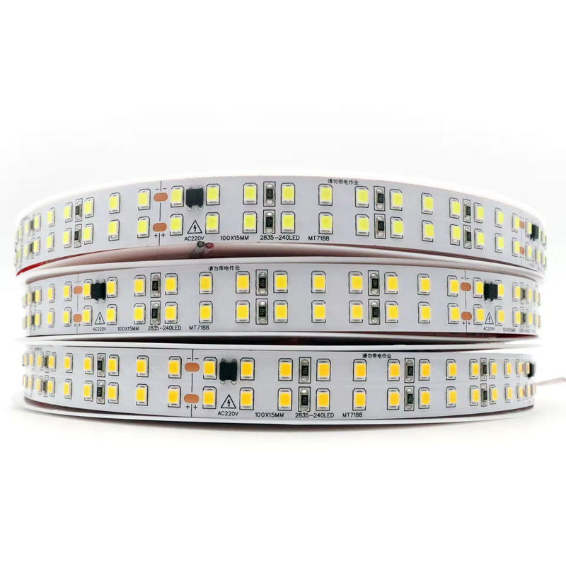 Le conducteur est libre Ip44 220V 110V 2835 240led 10cm coupé en arrière bâton 127V imperméable à l'eau 10cm coupé flexible bande LED pour l'extérieur