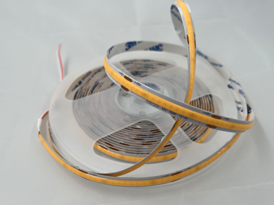 48V COB 320leds/M 90CRI Dimmable 100lm/W 11W/M Flexible COB LED Strip Light Pour la décoration intérieure