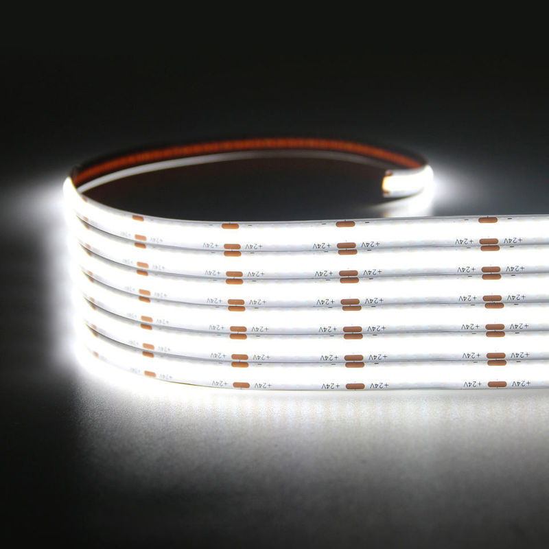 320 leds/m LED COB bande flexible DC24V 12V 5m 10W pour l'éclairage de paysage -25 50C CRI 90