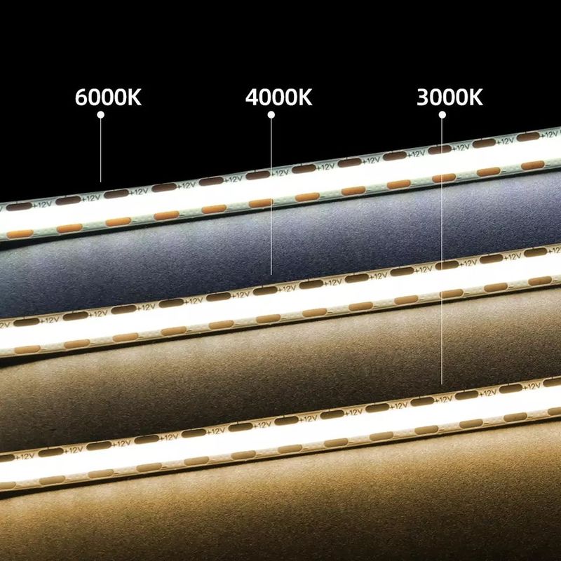 320Leds Flexible LED Strip Blanc/Chaleur Blanc DC24V 8mm Largeur intégrée COB lumière LED