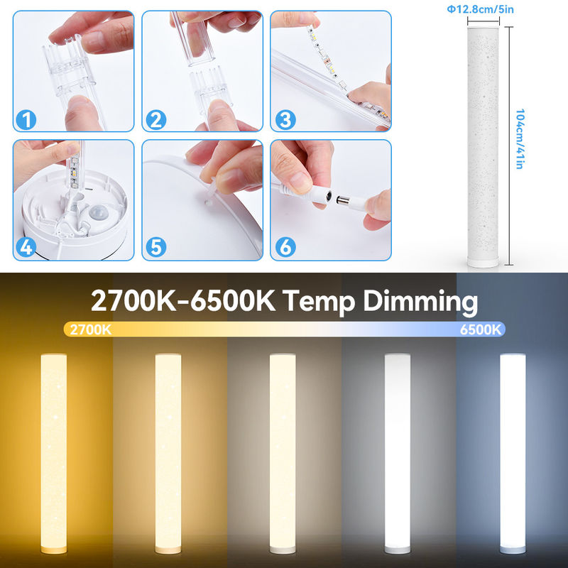 2 Lumière de sol ambiante avec DC5V 68PCS Chip numérique IP20 Longueur 1,5 m Contrôleur IR PP Couverture