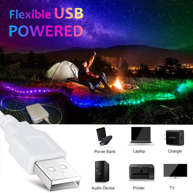 bande LED intelligente pour la décoration 12V 5V contrôle USB synchronisation de musique et température des couleurs RVB