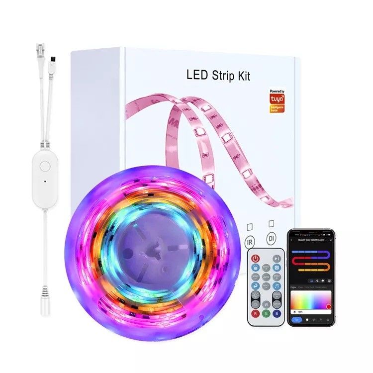 Home Bar LED Light Strips Support de conception de jardin Dimmer 12V 32ft Smart 5050 RGB 1670