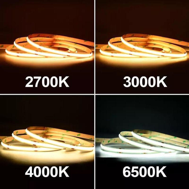 12W résistant à l'eau IP20 COB 480 LED 12V 8mm 10mm LED Strip Light pour la décoration du jardin