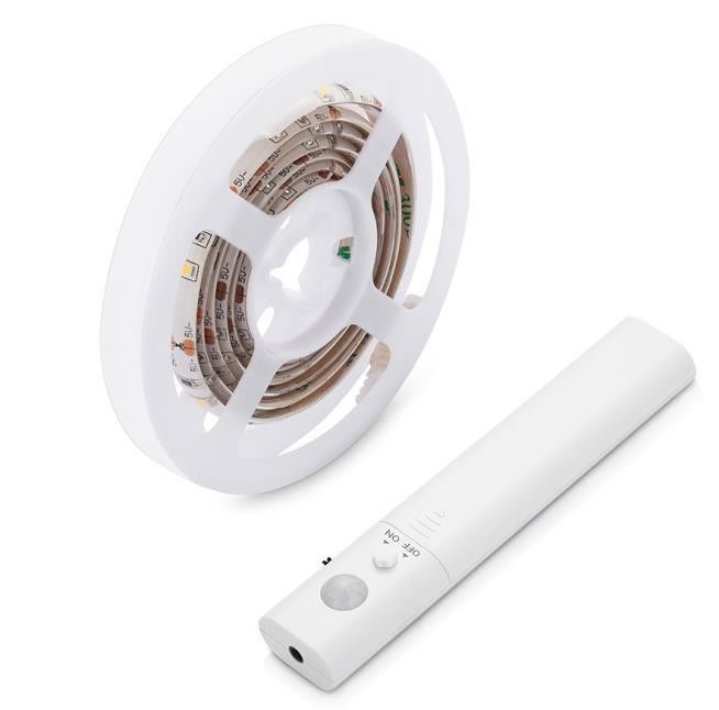 SMD2835 LED Strip Light avec capteur de mouvement 1m Longueur USB Rechargeable en mode jour et nuit