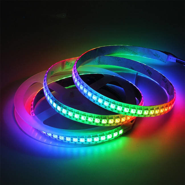 12V étanche à l'eau ws2812 ws2811 LED Strip 60leds pour la couleur magique décoration RGB CRI Ra 80
