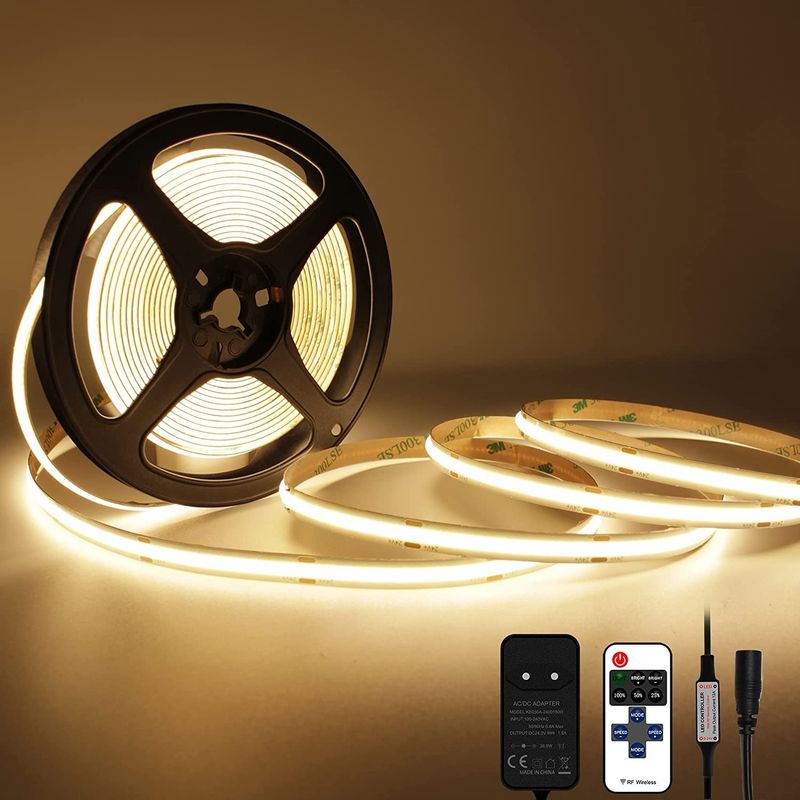 Personnalisé Flexible 320 480 LEDs Dc 5v 10000 Lumens Blanc chaud Rgb Fcob Cct Cob Led Strip Light Entrepôt