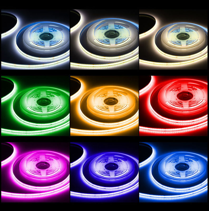 90lm/W COB LED Strip DC24V CRI90 312LEDs/m avec collage de barrage stable et 60000 heures de vie