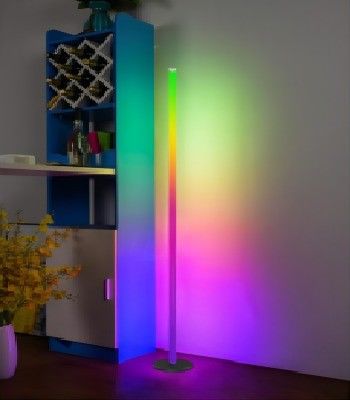 Éclairage décoratif de chambre à coucher 1,5 m LED Changer de couleur lampe de sol avec télécommande 2
