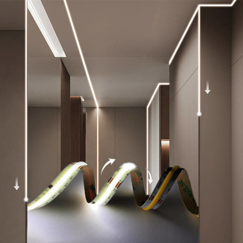 bande de lumière à LED flexible à haute densité sans zones noires 24V 12V 5V CRI Ra 90