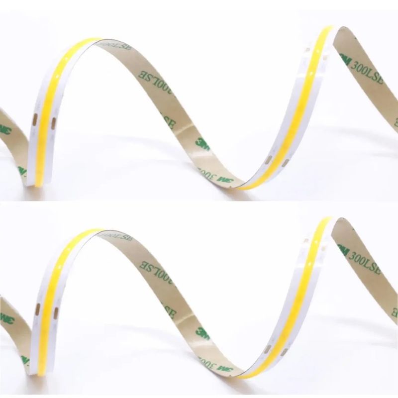 IP20 12V 24V 8W 3000K 4000K 6000K CRI90 8mm 320leds Flexible bande LED COB avec 3