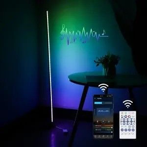 App Wifi Atmosphere personnalisée et lampe de sol LED à commande à distance pour chambre à coucher à la maison intelligente