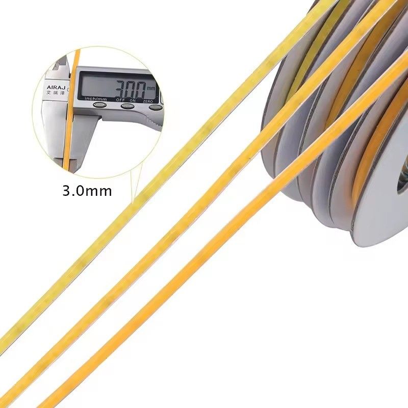 Coupe de bande LED COB 12V 1CM 3MM Largeur ultra-mince 5MM 100lm CRI90 3 320LED Double PCB