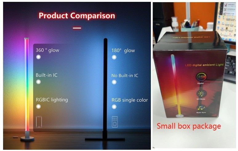 2023 Design Smart Home Lighting Lampes de sol de coin pour un éclairage intérieur décoratif moderne