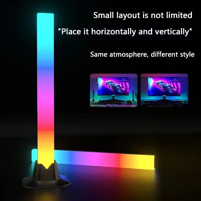 18LEDS Changement de couleur lampe de sol RGB RGBIC pour la décoration de la chambre à coucher en 30cm et 50cm Tailles