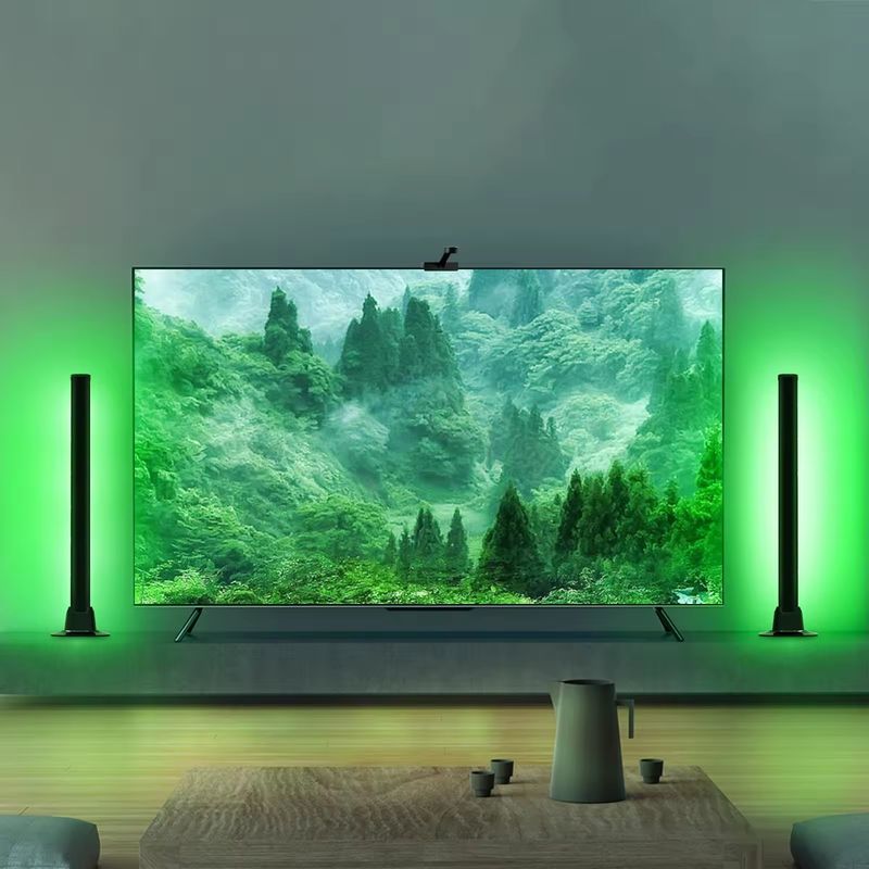 18LEDS Changement de couleur lampe de sol RGB RGBIC pour la décoration de la chambre à coucher en 30cm et 50cm Tailles