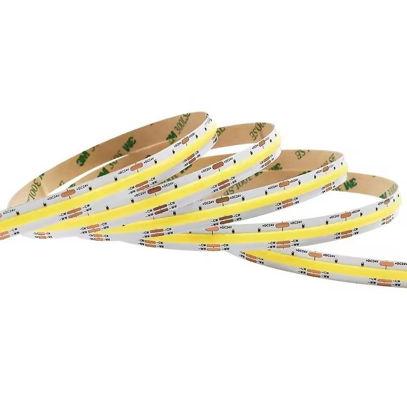 Conception de la lumière à bande LED 560LEDS COB 12V 24V Dimmable CCT RA90 contrôleur sans chute de tension