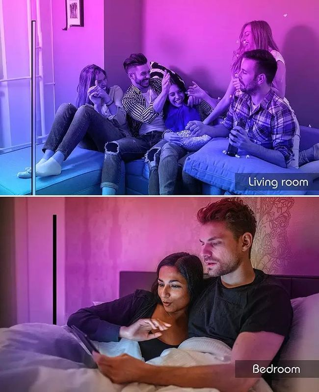 Lampes de sol LED à commande à distance colorées RGB échantillon gratuit pour l'éclairage ambiant de chambre