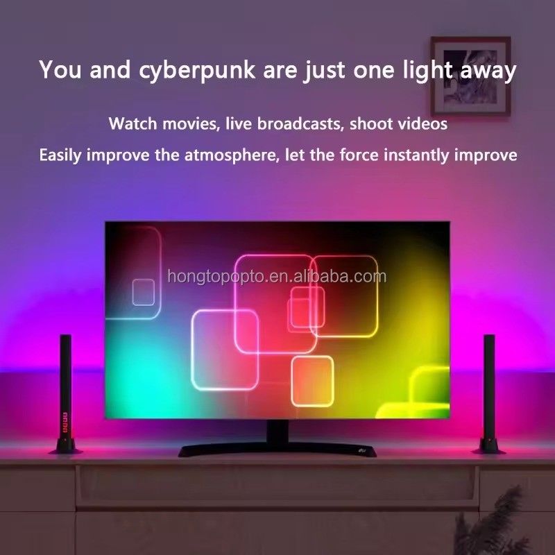 Lampe de sol LED décorative pour la maison 45cm RGBIC Éclairage intelligent pour la fonction décorative de l'hôtel