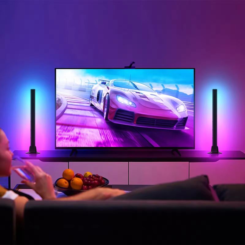 Lampe de sol LED décorative pour la maison 45cm RGBIC Éclairage intelligent pour la fonction décorative de l'hôtel