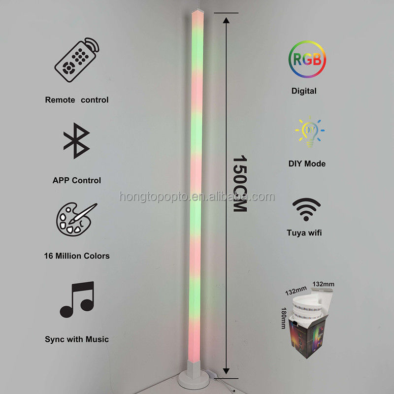 Atmosphère Smart Bluetooth Led Lamp avec port USB et éclairage de sol