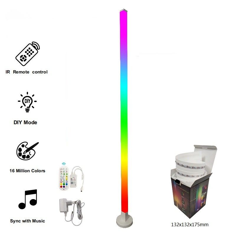 Design moderne RGB Multicolor Salon de lumière Adaptateur de lampe de sol Uniquement prise USB