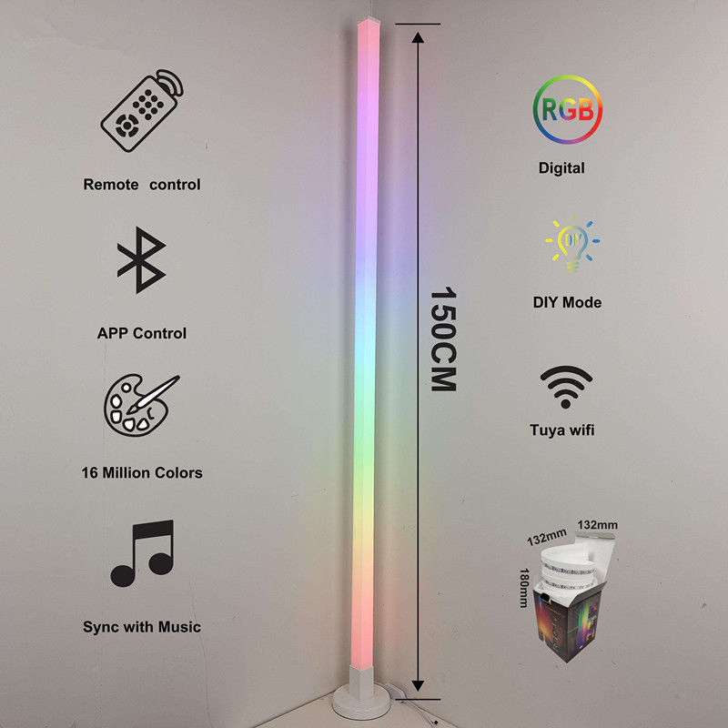 Lumière d'angle ambiante RGB colorée à commande à distance
