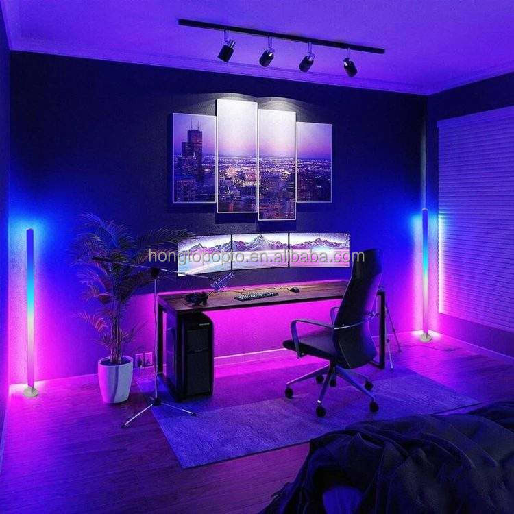Lumière d'ambiance de coin de chambre à coucher LED 80 CRI avec fonction de télécommande et de charge