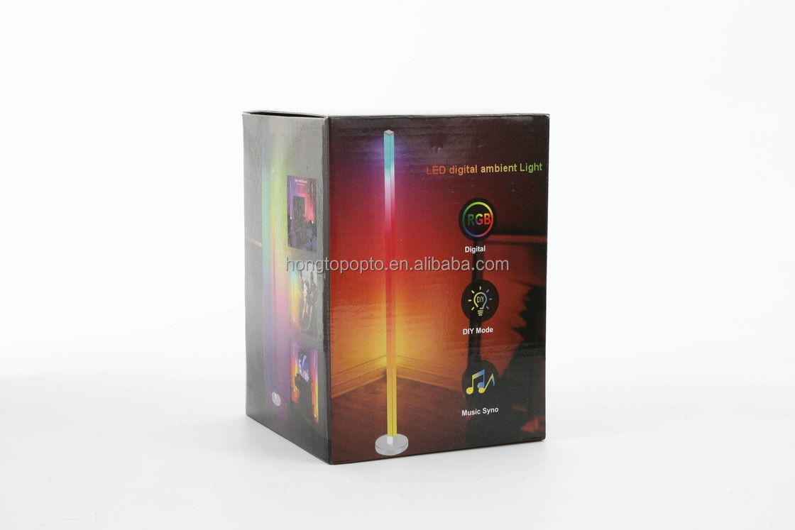 18 PCS/CTN Lampes de sol RVB Couleur changeante de l'humeur Éclairage de musique Sync LED Bar Corner Light