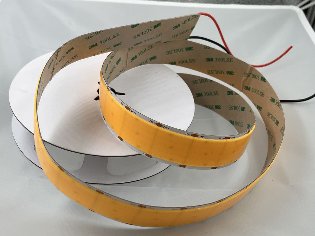 1600 LEDs 24V 2700K 3000K 4000K 6000K Unique couleur coupeable Cob LED bande 30mm largeur