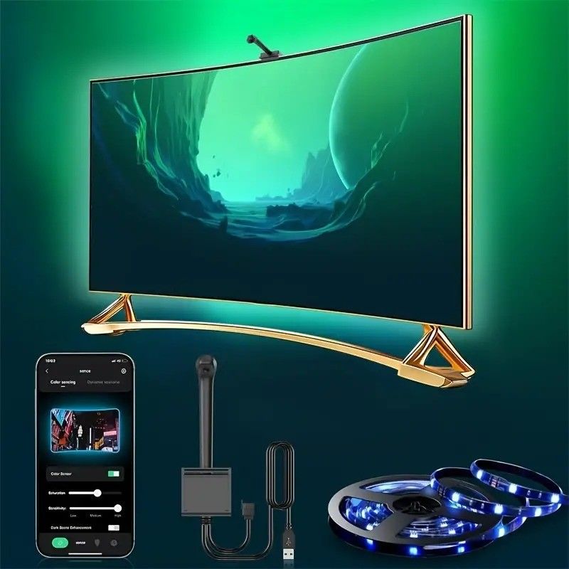 Technologie de connectivité en courant continu Télévision immersion Wifi rétroéclairage LED pour 65-75 pouces Assistant