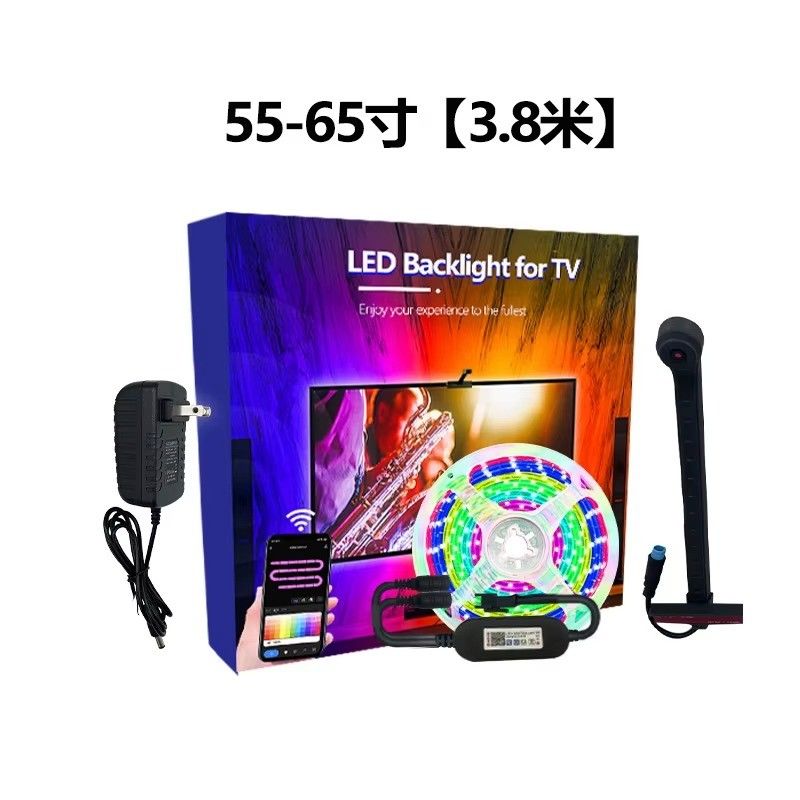 55-65 pouces Alexa Google Home Ambient Smart App Wifi Immersion TV rétroéclairage à LED 3,8m 12,5ft ROLL avec caméra