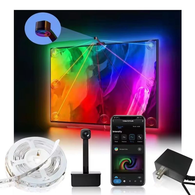 Type de LED Smd5050 Puce LED Atmosphère 16.4ft LED Strip Synchronisation à l'écran Musique pour Google TV
