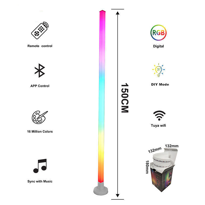 18 PC/Ctn DC5V Lumière de sol décorative intérieure avec fonction de musique et contrôleur IR