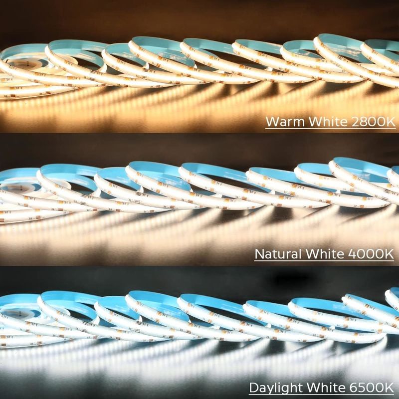 50000 heures de durée de vie RGBCCT COB Lumière à bande LED pour éclairage de salon et de chambre