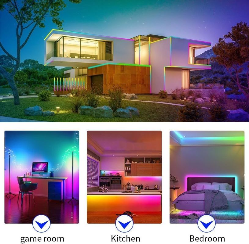 Lumières à bande LED RGBCCT de 24V COB 840LED pour l'éclairage intérieur décoratif de paysage